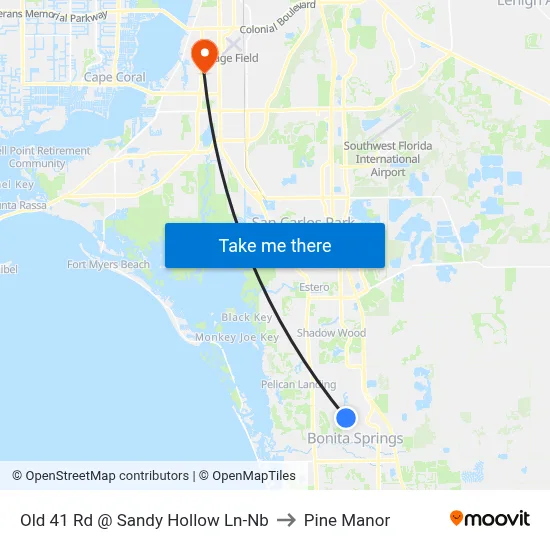 Old 41 Rd @ Sandy Hollow Ln-Nb to Pine Manor map