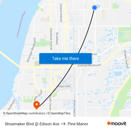 Shoemaker Blvd @ Edison Ave to Pine Manor map