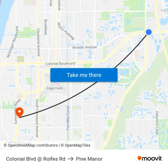 Colonial Blvd @ Rolfes Rd to Pine Manor map