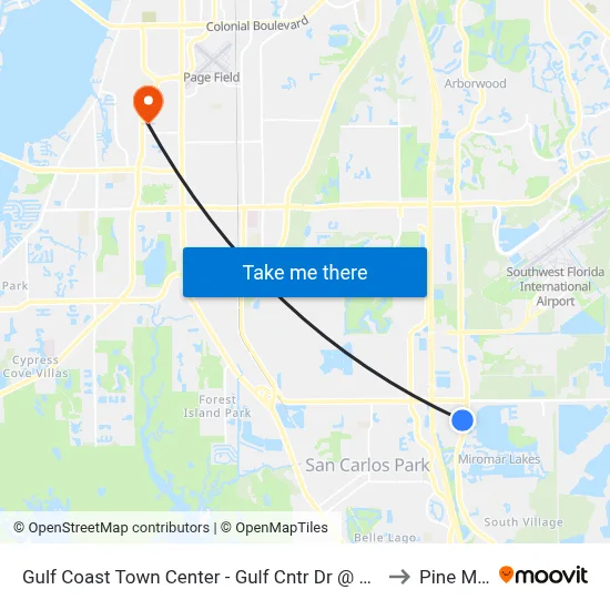 Gulf Coast Town Center - Gulf Cntr Dr @ Glf Coast Twn Ctr to Pine Manor map