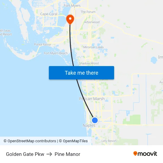 Golden Gate Pkw to Pine Manor map