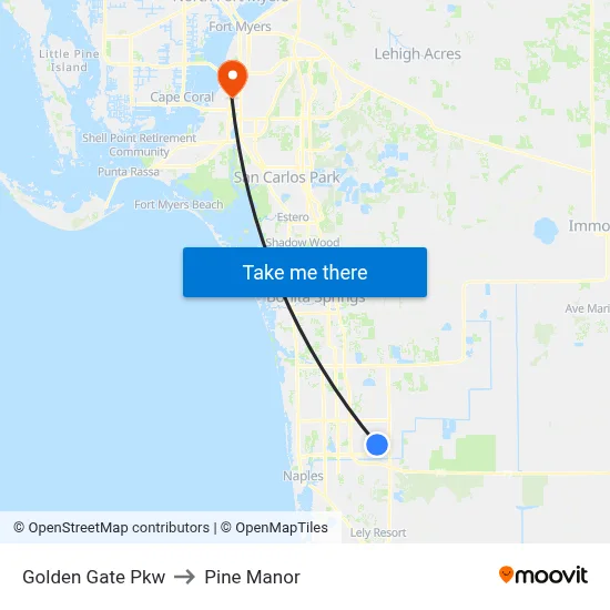 Golden Gate Pkw to Pine Manor map