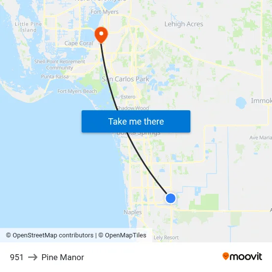 951 to Pine Manor map