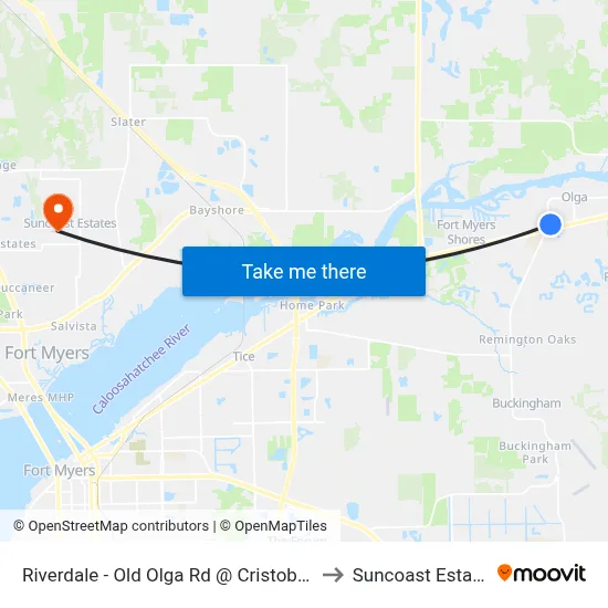 Riverdale - Old Olga Rd @ Cristobal St to Suncoast Estates map