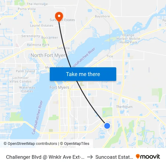 Challenger Blvd @ Wnklr Ave Ext-Wb to Suncoast Estates map