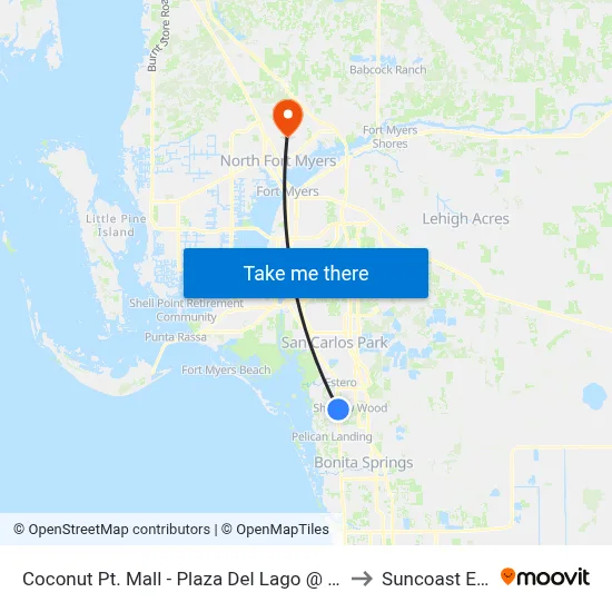 Coconut Pt. Mall - Plaza Del Lago @ Mediterranean to Suncoast Estates map