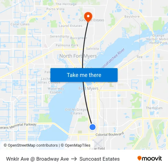 Wnklr Ave @ Broadway Ave to Suncoast Estates map