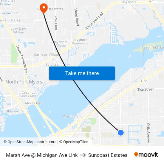 Marsh Ave @ Michigan Ave Link to Suncoast Estates map