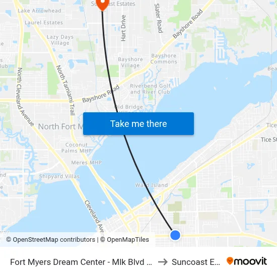 Fort Myers Dream Center -  Mlk Blvd @ Ford St-Wb to Suncoast Estates map