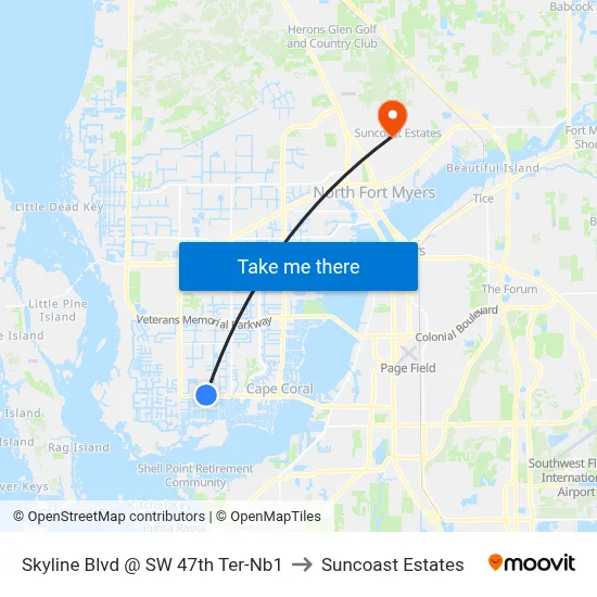 Skyline Blvd @ SW 47th Ter-Nb1 to Suncoast Estates map