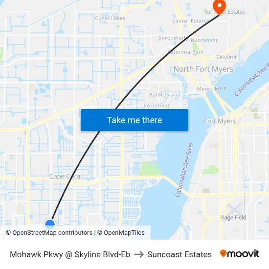 Mohawk Pkwy @ Skyline Blvd-Eb to Suncoast Estates map