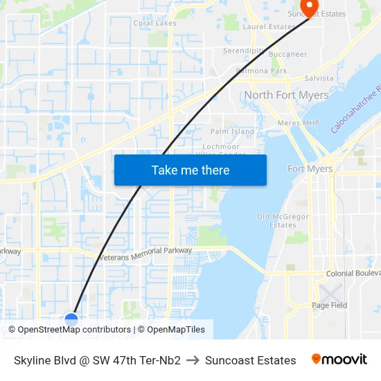 Skyline Blvd @ SW 47th Ter-Nb2 to Suncoast Estates map