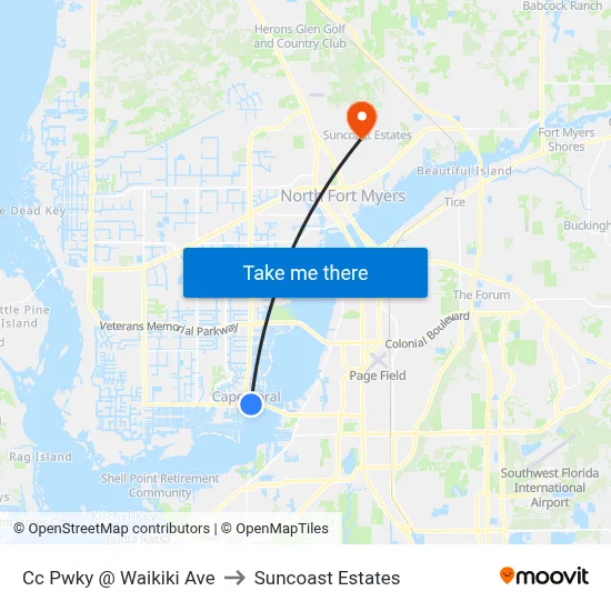 Cc Pwky @ Waikiki Ave to Suncoast Estates map