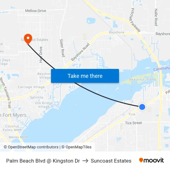 Palm Beach Blvd @ Kingston Dr to Suncoast Estates map