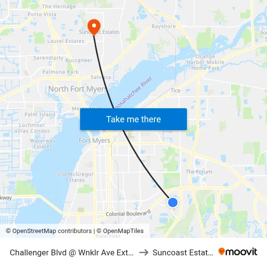 Challenger Blvd @ Wnklr Ave Ext-Eb to Suncoast Estates map