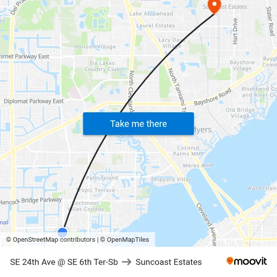 SE 24th Ave @ SE 6th Ter-Sb to Suncoast Estates map