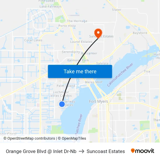 Orange Grove Blvd @ Inlet Dr-Nb to Suncoast Estates map