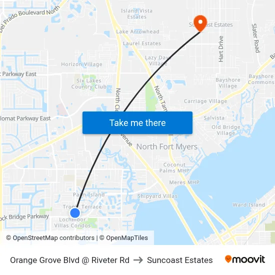 Orange Grove Blvd @ Riveter Rd to Suncoast Estates map