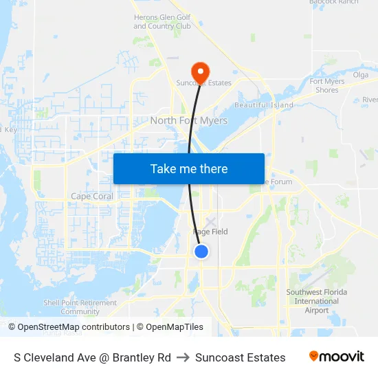 S Cleveland Ave @ Brantley Rd to Suncoast Estates map