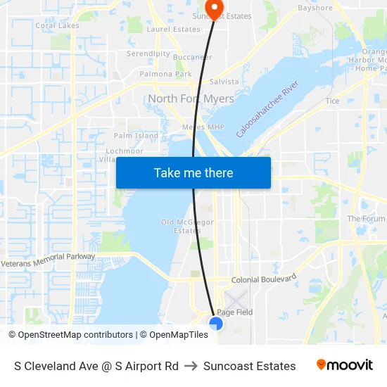 S Cleveland Ave @ S Airport Rd to Suncoast Estates map