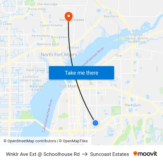 Wnklr Ave Ext @ Schoolhouse Rd to Suncoast Estates map