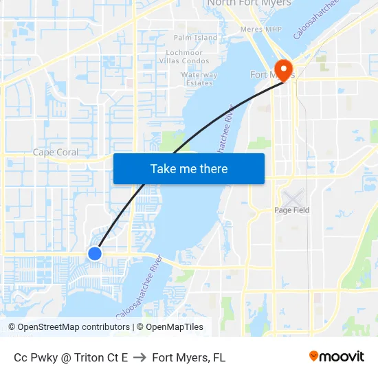 Cc Pwky @ Triton Ct E to Fort Myers, FL map