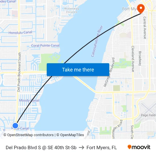 Del Prado Blvd S @ SE 40th St-Sb to Fort Myers, FL map