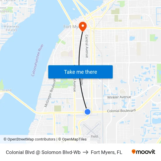 Colonial Blvd @ Solomon Blvd-Wb to Fort Myers, FL map