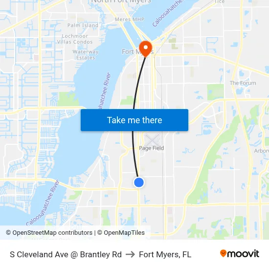 S Cleveland Ave @ Brantley Rd to Fort Myers, FL map