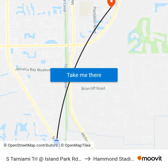S Tamiami Trl @ Island Park Rd-Sb1 to Hammond Stadium map