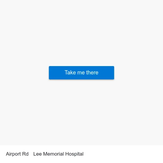 Airport Rd to Lee Memorial Hospital map