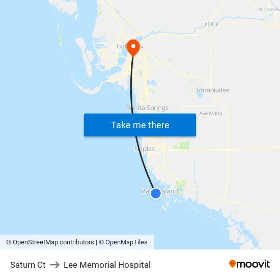 Saturn Ct to Lee Memorial Hospital map