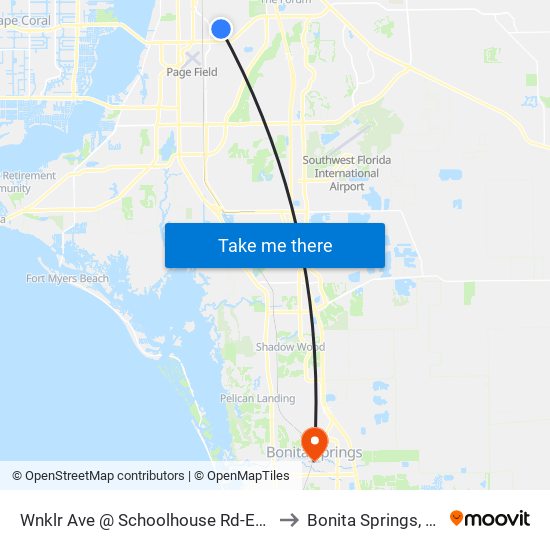 Wnklr Ave @ Schoolhouse Rd-Eb2 to Bonita Springs, FL map