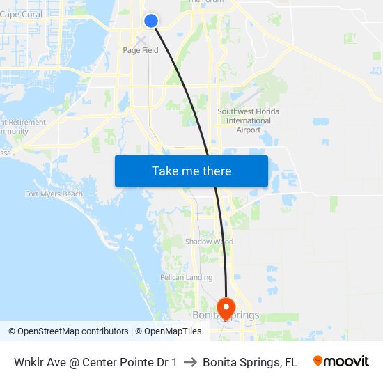 Wnklr Ave @ Center Pointe Dr 1 to Bonita Springs, FL map