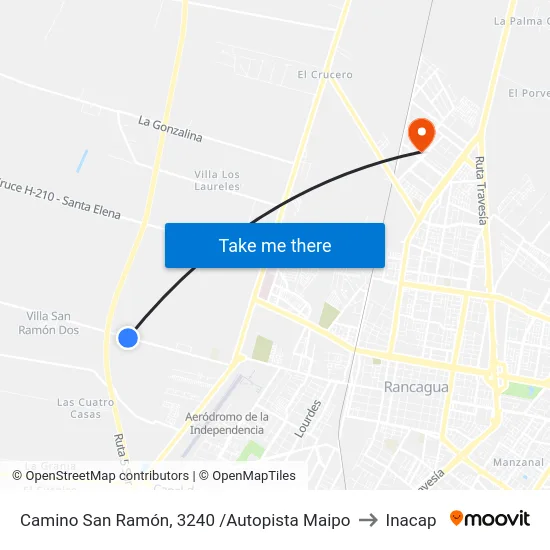 Camino San Ramón, 3240 /Autopista Maipo to Inacap map