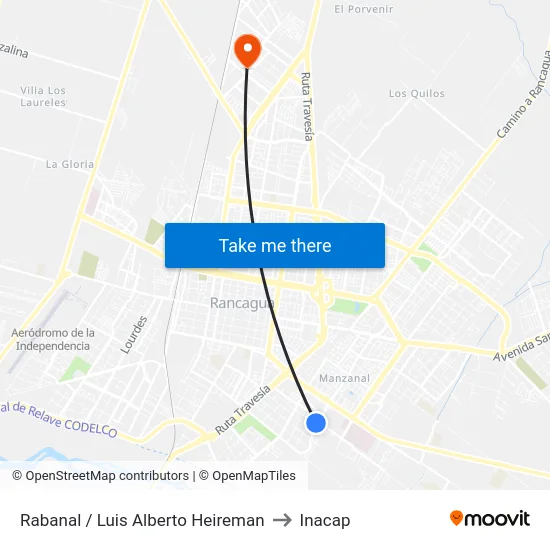 Rabanal / Luis Alberto Heireman to Inacap map