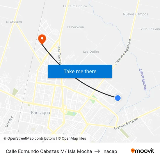 Calle Edmundo Cabezas M/ Isla Mocha to Inacap map