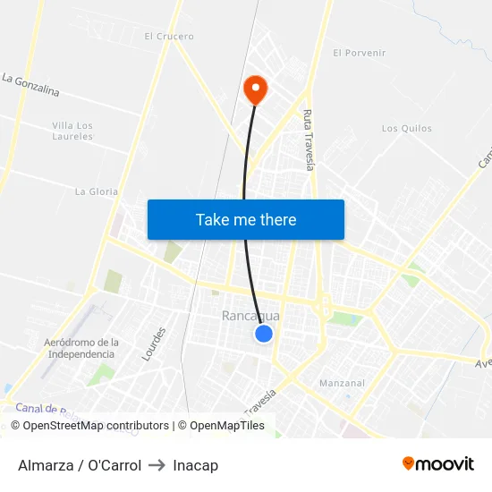 Almarza / O'Carrol to Inacap map