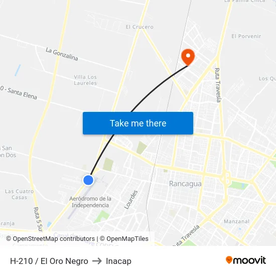 H-210 / El Oro Negro to Inacap map