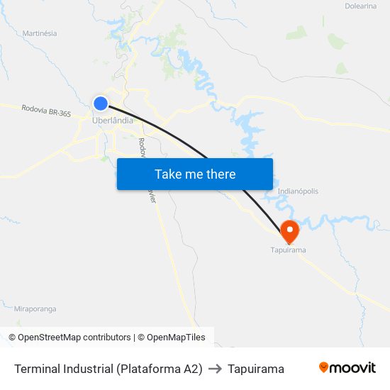 Terminal Industrial (Plataforma A2) to Tapuirama map