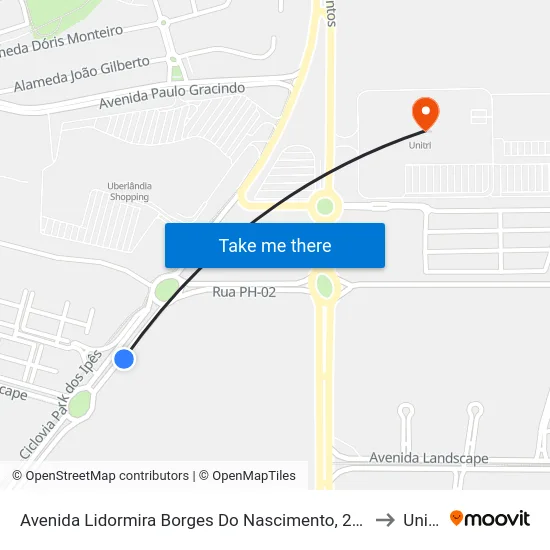 Avenida Lidormira Borges Do Nascimento, 2011 to Unitri map
