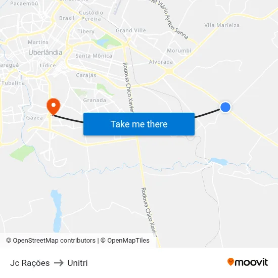 Jc Rações to Unitri map