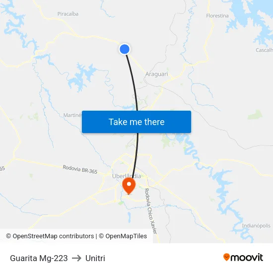 Guarita Mg-223 to Unitri map