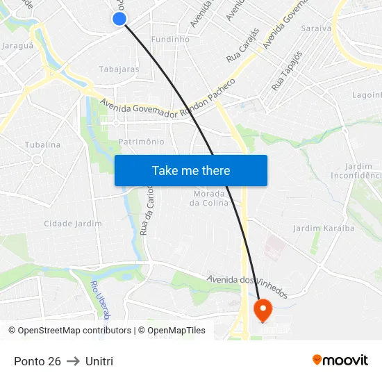 Ponto 26 to Unitri map