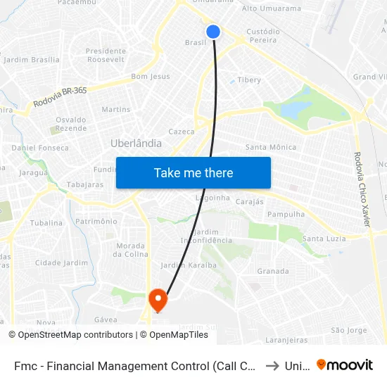 Fmc - Financial Management Control (Call Center) to Unitri map