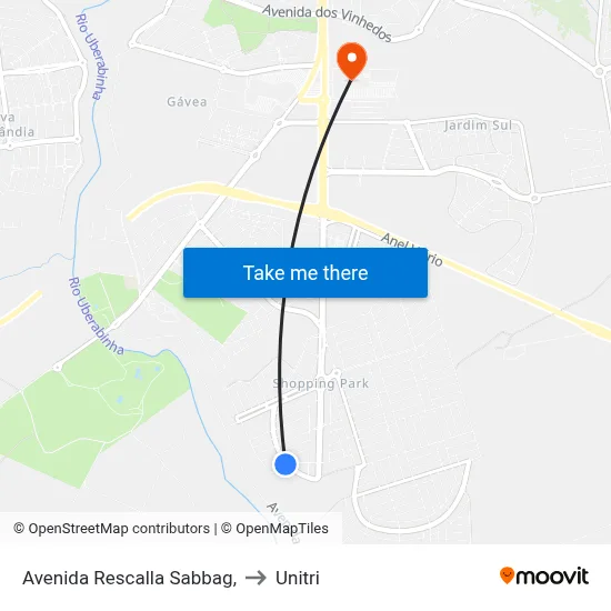 Avenida Rescalla Sabbag, to Unitri map