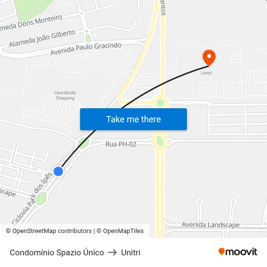 Condomínio Spazio Único to Unitri map