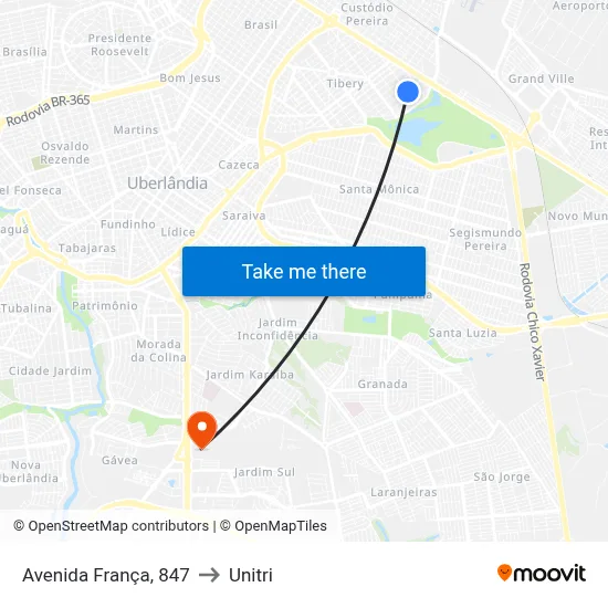 Avenida França, 847 to Unitri map