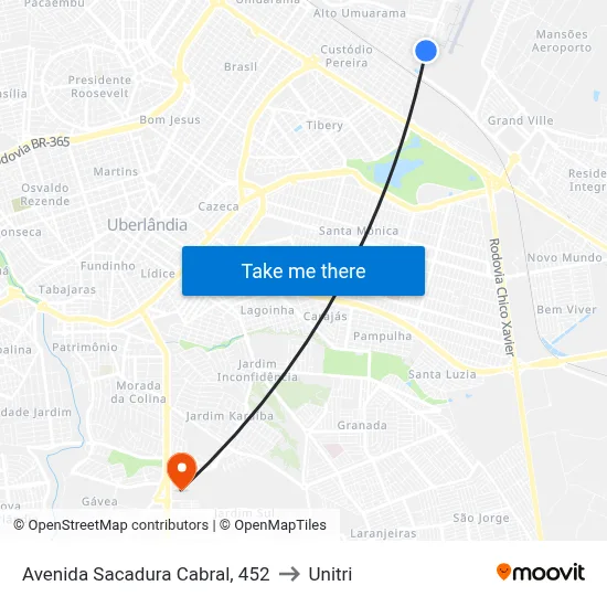 Avenida Sacadura Cabral, 452 to Unitri map