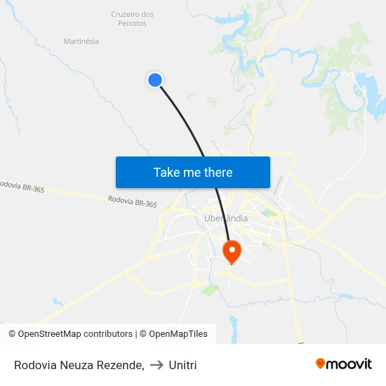 Rodovia Neuza Rezende, to Unitri map